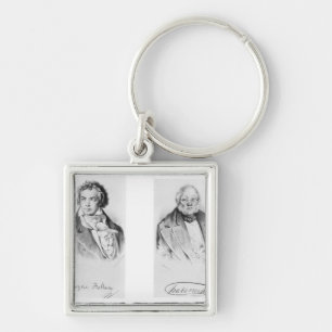 Ludwig van Beethoven & Francois-Antoine Habeneck Key Ring