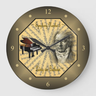 Ludwig van Beethoven ~ German Composer ~ Pianist ~ Large Clock