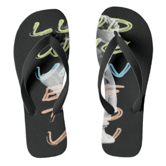Ludwig van Beethoven in neon typography design Jandals