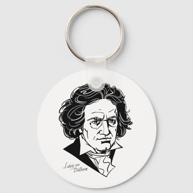 Ludwig van Beethoven Key Ring (Front)