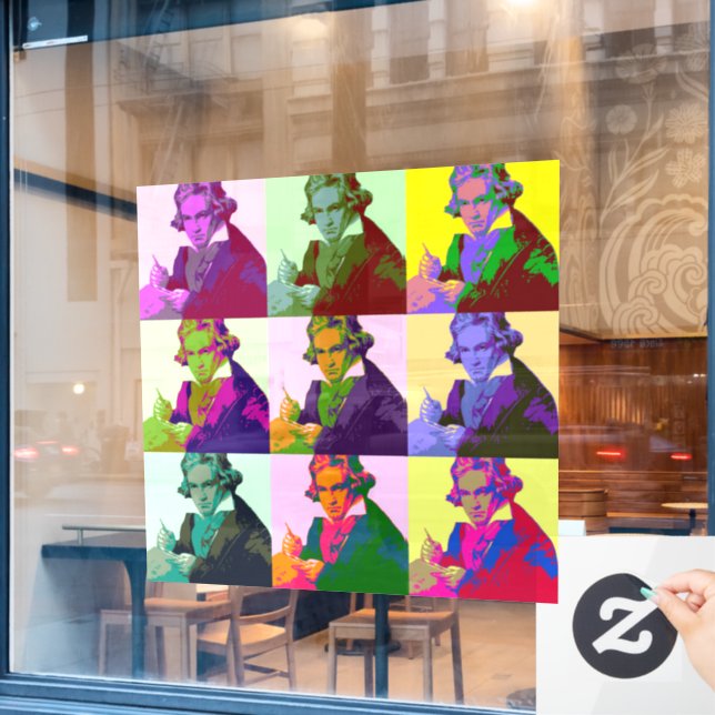 Ludwig Van Beethoven Pop Art  (Cafe Window)