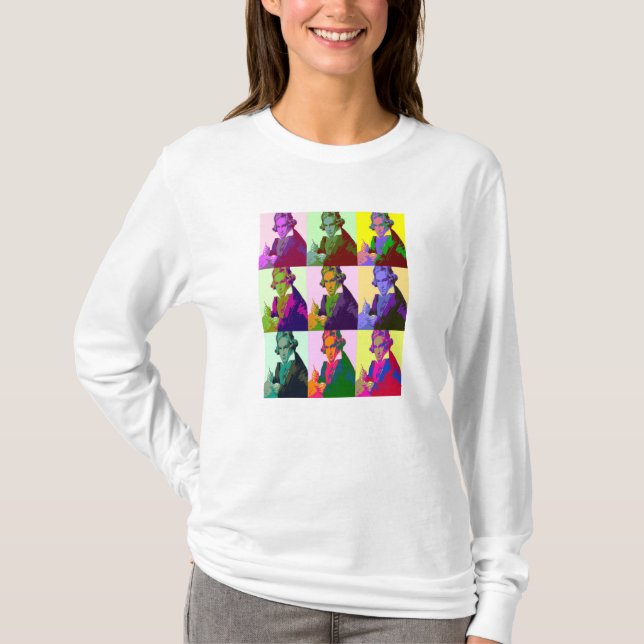 Ludwig Van Beethoven Pop Art T-Shirt (Front)
