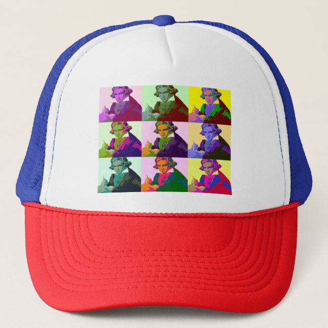 Ludwig Van Beethoven Pop Art Trucker Hat (Front)