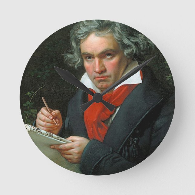 Ludwig Van Beethoven Round Clock (Front)