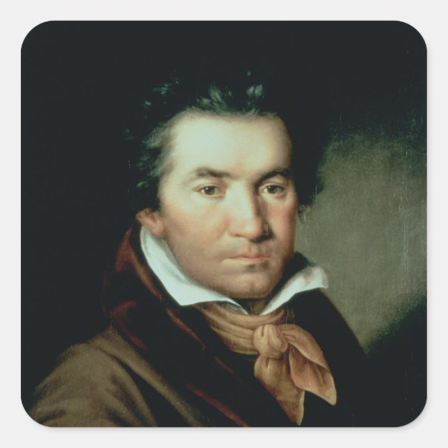 Ludwig van Beethoven Square Sticker (Front)