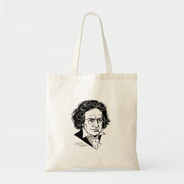 Ludwig van Beethoven Tote Bag (Front)