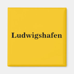 Ludwigshafen Magnet Schild Gold Gleb
