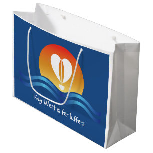 Luffers Sunset_heart-shaped sails_Key West Large Gift Bag