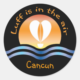 Luffers Sunset_Luff is in the air Cancun Classic Round Sticker