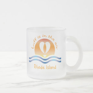 Luffers Sunset_Luff is in the air Rhode Island Frosted Glass Coffee Mug