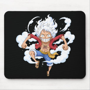 Luffy Gear 5 Chibi Anime Mousepad