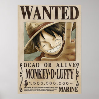 LUFFY One Piece Wanted Poster