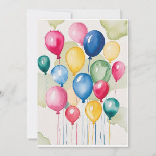 Luftballon Karten Holiday Card
