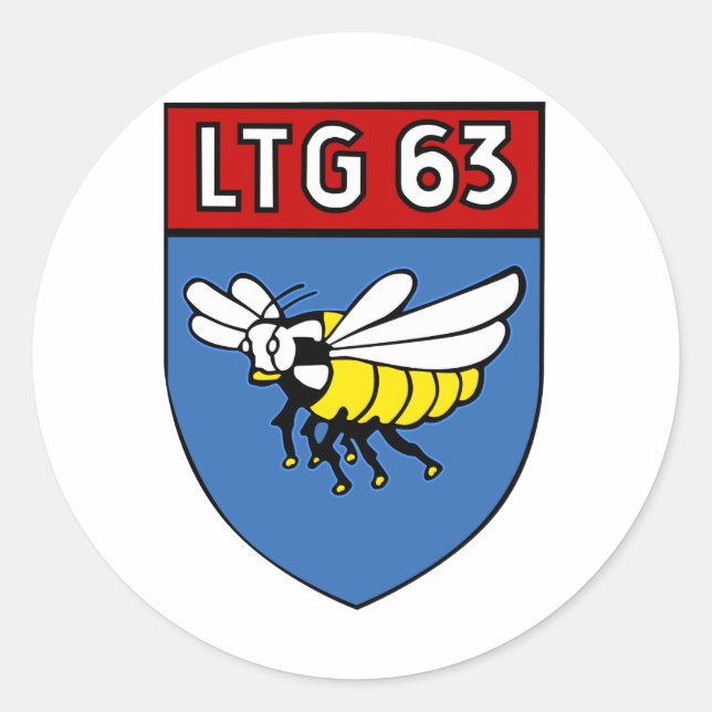 Lufttransportgeschwader 63 classic round sticker (Front)