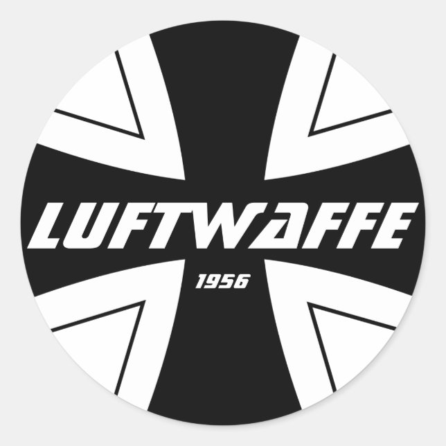 Luftwaffe Classic Round Sticker, Glossy Sticker (Front)