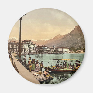 Lugano, on the quay, Tessin, Switzerland vintage P Magnet