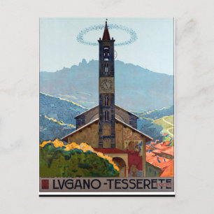 Lugano Tesserete, Village Church, Switzerland Postcard