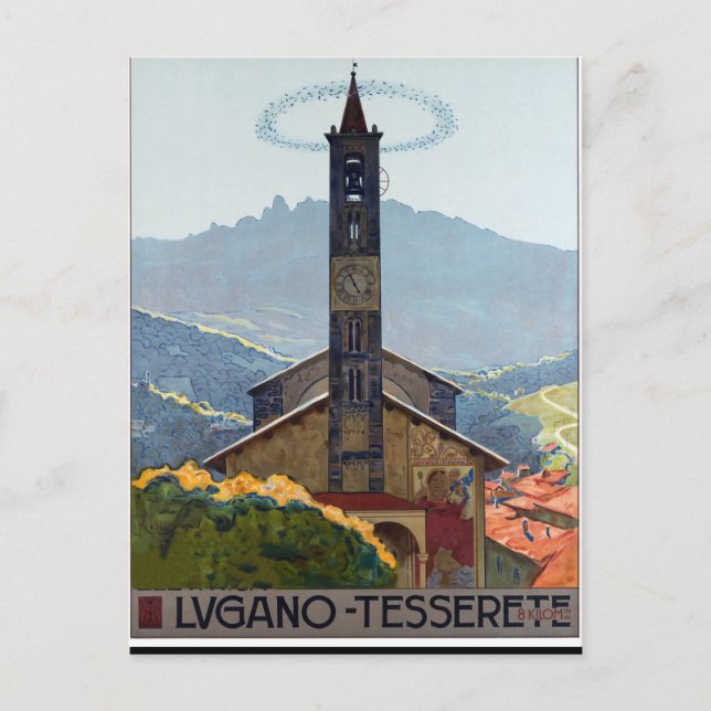 Lugano Tesserete, Village Church, Switzerland Postcard (Front)