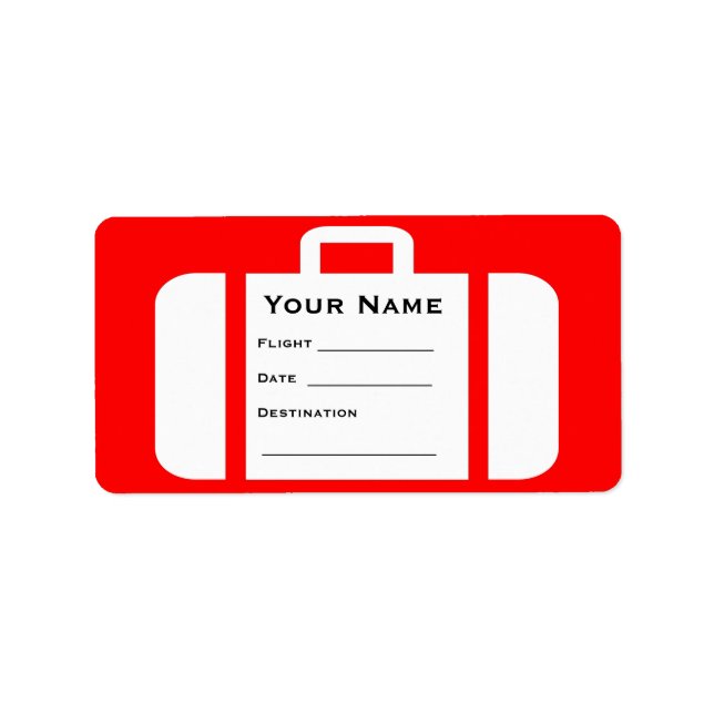 Luggage Baggage Reclaim Suitcase Label (Front)