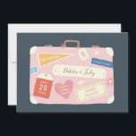 Luggage Destination Save the Date<br><div class="desc">A destination save the date card with fun text customisations and illustrations of a pink luggage.</div>