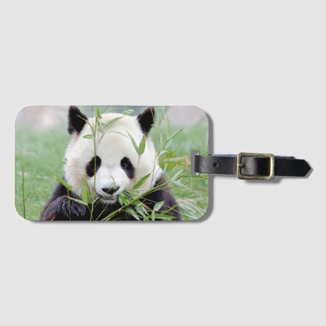 Luggage giant panda 4 . luggage tag (Front Horizontal)
