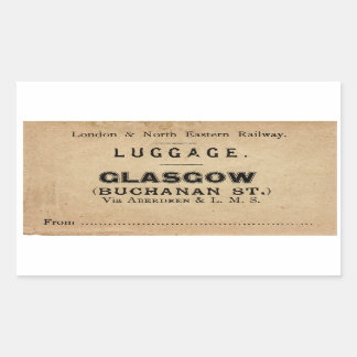Luggage Glasgow Rectangular Sticker