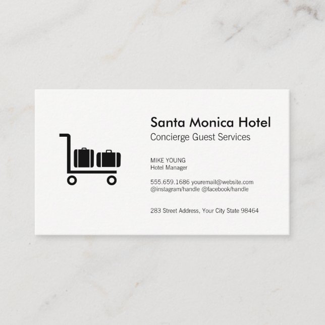 Luggage | Hotel Services Appointment Card (Front)