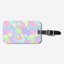 Luggage label pastel colors
