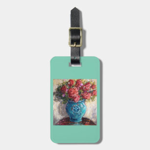 Luggage or Purse tag with floral bouquet