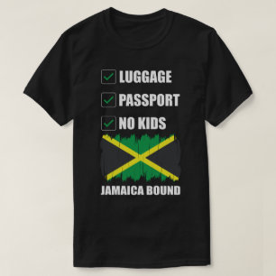 Luggage Passport No Kids Jamaica Bound Couple Trip T-Shirt