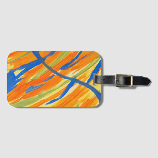 Luggage Tag-Bold colourful Abstract Art print  Tag