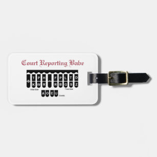 Luggage Tag - Court Reporting Babe Luggage Tag