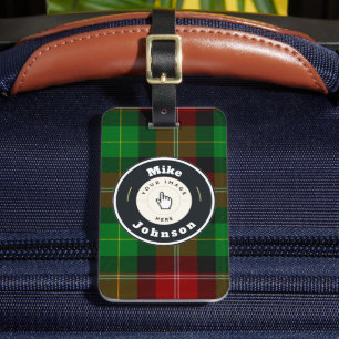 Luggage Tag - Custom Scottish Plaid (add name)