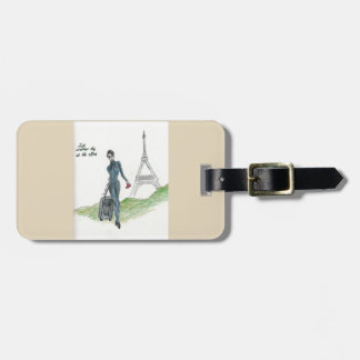 luggage tag. Flight attendant themed Tag