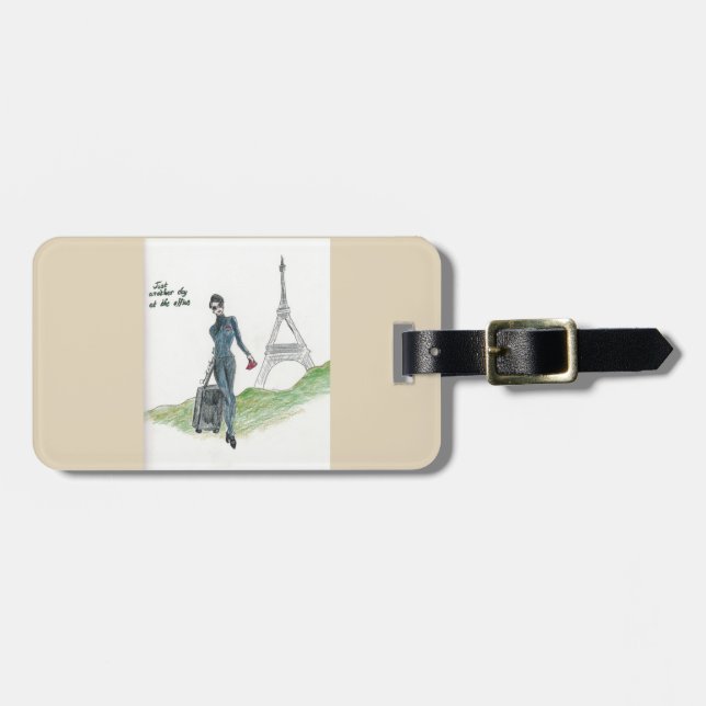 luggage tag. Flight attendant themed Tag (Front Horizontal)