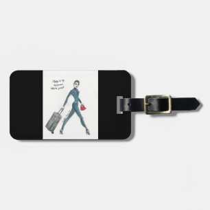 Luggage tag. Flight attendant themed Tag