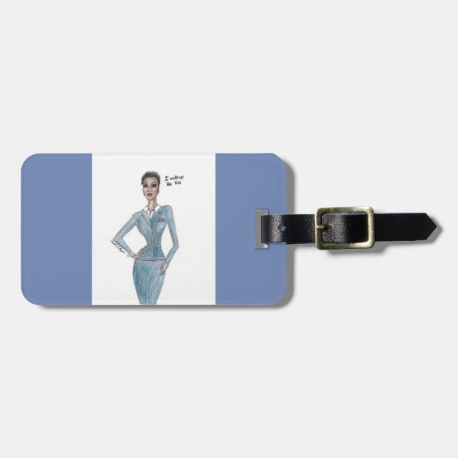 luggage tag. Flight attendant themed Tag (Front Horizontal)