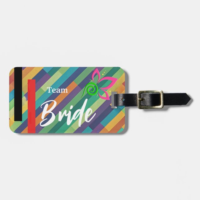 Luggage Tag for wedding (Front Horizontal)