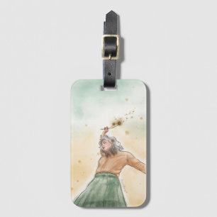 Luggage Tag Girl with Flower