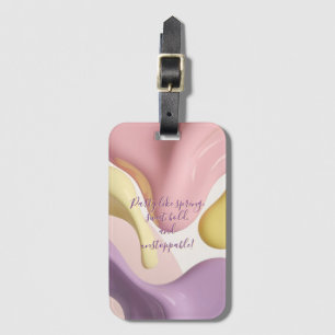 Luggage tag in stylish graphic