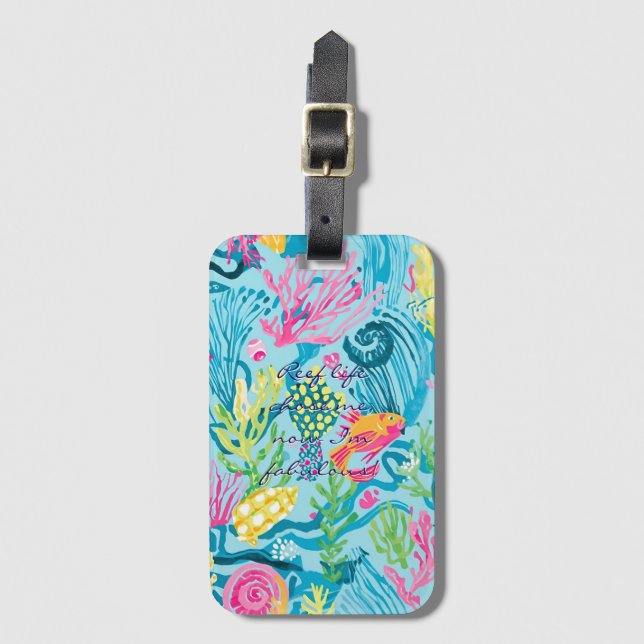 Luggage tag in stylish graphic (Front Vertical)
