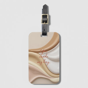 Luggage tag in stylish graphic