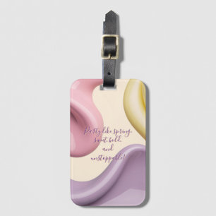 Luggage tag in stylish graphic