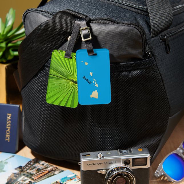 Luggage Tag - Map of Hawaii (Front & Back)