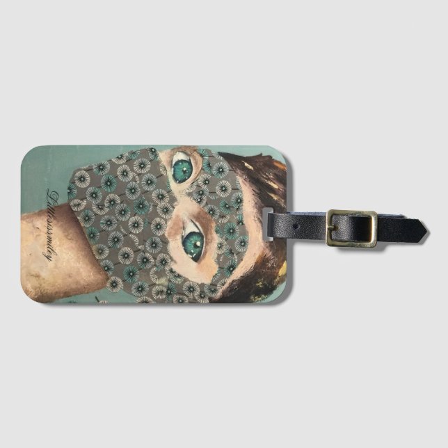 Luggage tag Masked Woman (Front Horizontal)