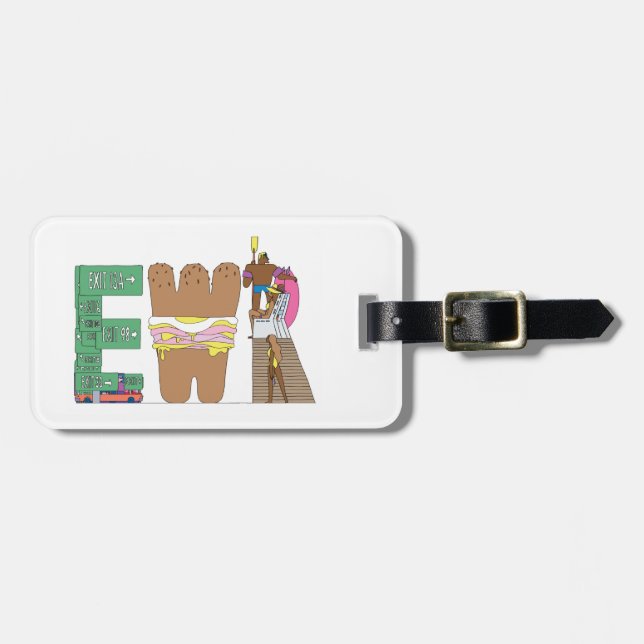 Luggage Tag | NEWARK, NJ (EWR) (Front Horizontal)