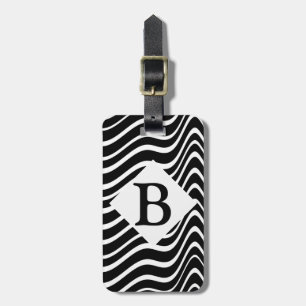 luggage tag personalise it black and white