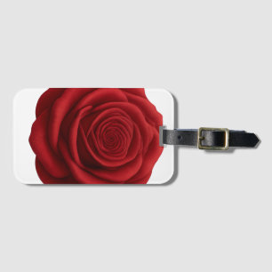 Luggage Tag  - Red Rose Flower