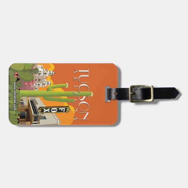 Luggage Tag, Retro-Tucson Image Tag (Front Horizontal)