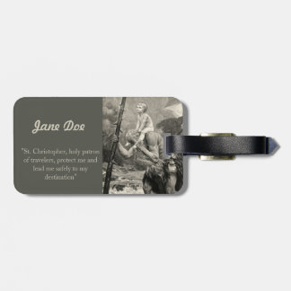 Luggage Tag St. Christopher Traveller Jesus Prayer